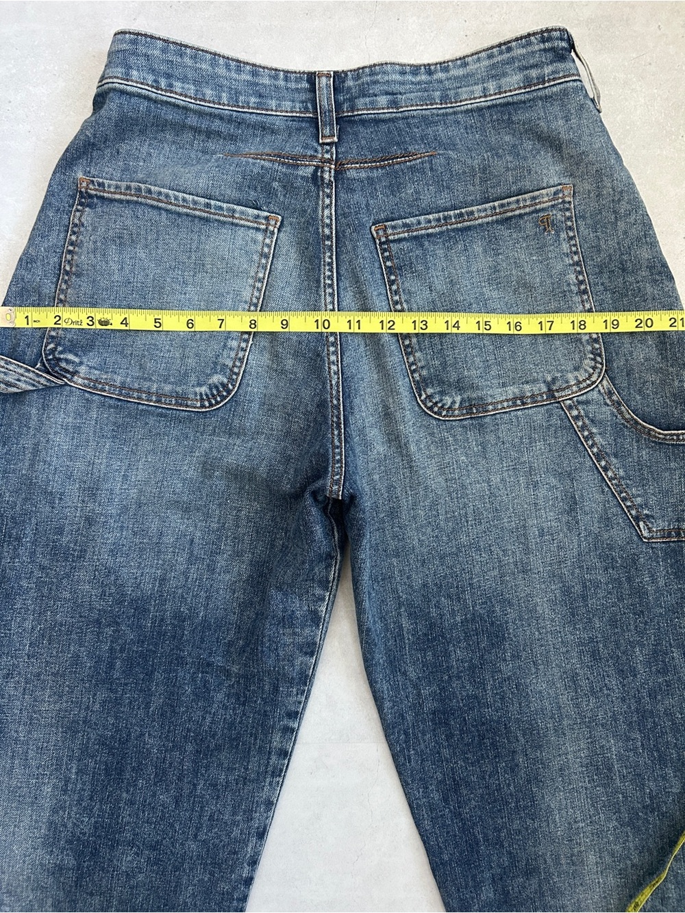 Anthropologie Pilcro Kayden Carpenter Barrel Jeans -  Size 26P | Blue Sands Wash - Picture 16 of 16